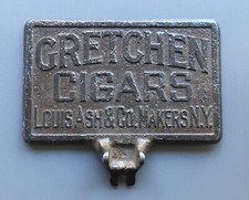 Vintage Metal Display Sign - Gretchen Cigars Louis Ash & Co. Makers New York picture