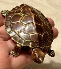 Vintage Ceramic Hand Painted Turtle Figurine 3.25” X 2” picture