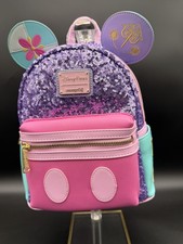 NEW Mickey Mouse Main Attraction Its A Small World Loungefly Backpack Limited picture