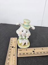 Vtg Lefton Mr. Bunny Bisque Figure HTF Easter St. Patrick's Day Green Cute picture