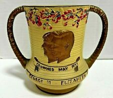 SYLVAC POTTERY KING GEORGE VI QUEEN ELIZABETH CORONATION LOVING CUP picture