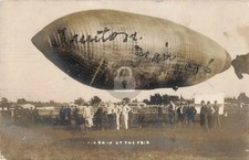 Airship Fair 1906 Trenton NJ Dirigible Early Aviation RPPC Photo Postcard COPY picture
