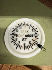 1896 Acme Dose Indicator White Milk Glass Tumbler Cover Medicine Advertising picture