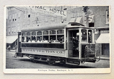 Patchogue NY Antique Postcard Suffolk Traction Trolley/Interurban Long Island picture