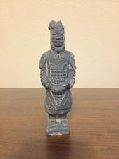 Vintage Japanese Samurai Figurine Terracotta Soldier   picture