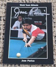 JOSE AMANG PARICA Pool World Team Billiards SIGNED AUTOGRAPHED trading Card VTG picture