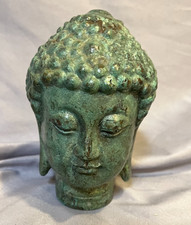 Vintage Bronze Buddha Head Statue 4.5