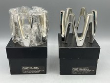 2 Dansk Design Jens Quistgaard Silverplate Crown Candelabra Candle Holders W/Box picture