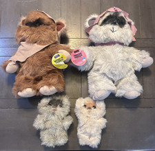 Vintage 1983 Kenner Stuffed Ewok Figures - Wicket & Family - Original Tags ROJ picture