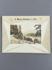 Vintage Oregon Columbia River Highway Christmas Greeting Card picture