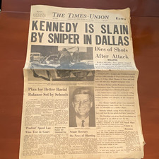 The Times-Union Newspaper Extra: Kennedy Is Slain By Sniper In Dallas 11/22/1963 picture