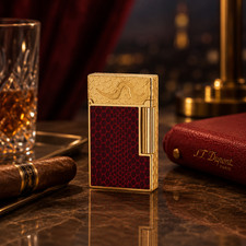 S.T. DUPONT Year of the Snake Ligne 2 Red Snake Scale Lighter gift box picture