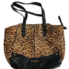 Enzo Angiolini Brown and Black Leopard Print Tote picture