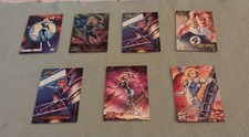 7 piece MARVEL trading cards of The Invisible Woman includes 1 canvas vintage... picture