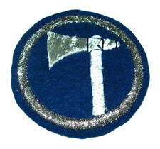 TOP ORIGINAL OCCUPATION GERMAN MADE BULLION 19th ARMY CORPS SHOULDER PATCH picture