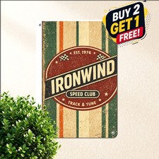 Retro Vintage Style Nostalgic Racing Theme Metal Tin Sign Wall Decor 8x12 picture