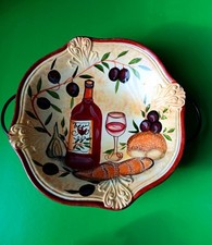 Vintage D'Lusso Home Collection Ceramic, Hand painted, Serving bowl picture
