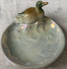 Vintage Lustre Ceramic Duck Pin Dish. Marked Foreign. Good Condition. picture