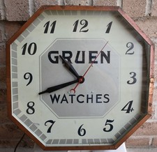 Gruen RARE Vintage Advertising Display Clock in Working Condition Lackner #600 picture