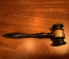 Vintage 1943 Masonic Jobs Daughters Presentation Gavel Sterling Silver Band Beth picture
