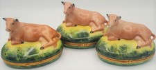 Chamart Limoges Set of 3 Hinged Boxes - Cow picture