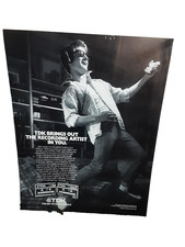 Vintage 1986 TDK Audio Tape Ad Guy Jamming with Cassette Retro Print Headphones picture