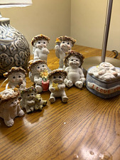 Vintage Dreamsicles Cherub Angels Lot of 9 Kristin 1991-97 Figurines Trinket Box picture