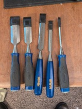 Marples Irwin Sheffield England Blue Chip Set of 5 Chisels picture