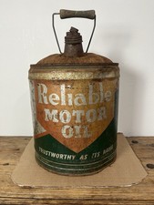 Vintage Reliable Motor Oil 5 Gallon Can picture