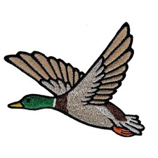 MALLARD DUCK iron-on PATCH embroidered BIRD ANIMAL HUNTING SOUVENIR APPLIQUE new picture