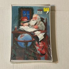 American Greetings Santa Christmas Cards Box of 18 With Envelopes Made in USA picture