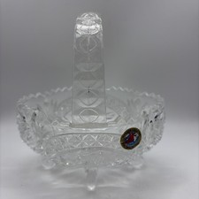 Echt Bleikristall footed leaded Crystal candy trinket dish Bird collection MCM picture