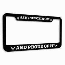 Zinc License Plate Frame Air Force Mom and Proud of It St1 picture