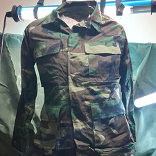 Woodland Camo Hot Weather Combat Coat Jacket X-Small Short Militaria picture