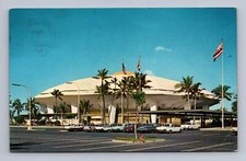 Vintage Hawaii Postcard HONOLULU International Center Arena 1966 picture