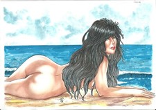 Druuna by Joe Lima - Original Comic Art Drawing Commission Serpieri 11x17 picture
