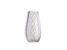 Victoria Bella 12'' Height Vase Glass Pattern: Silver Rain picture