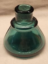 BEAUTIFUL DARK TEAL CONE INK BOTTLE picture