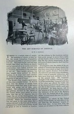 1894 Art Schools in America Detroit St. Louis Philadelphia illustrated picture