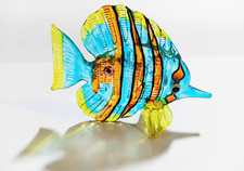 Glass Fish Blue Figurine Aquarium Handicraft Miniature Hand Blown Collectibles picture