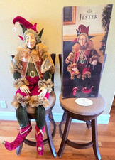 Costco Kirkland Decorative Old World Jester 48 inch Doll Christmas Mardi Gras picture