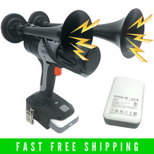 Litheli x2 Trumpet Air Horn - Impact Style Drill Truck Train Horn w/Battery Kit picture