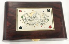 Vintage Italian Poker Set, Artist Paolo Rossini 925 Sterling Silver Plaque picture