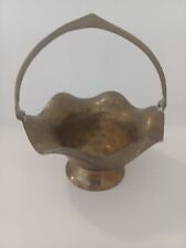Small Ruffled Edge Brass Basket picture