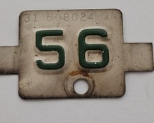 Vintage 1956 Washington License Plate Tag Tab 56 picture