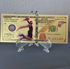 24k Gold Foil Plated LeBron James Banknote Basketball Collectible picture