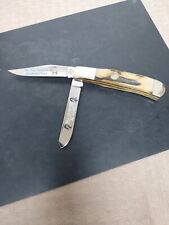 Keen Kutter 1992 Presidential Democratic Ticket 2 Blade Stag Knife Clinton &Gore picture