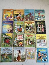 Lot Of 16 Vintage Golden Books Disney Scruffy Duck Caboose Hymns Woody Counting picture