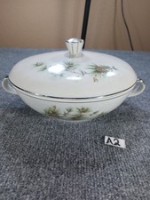 Vintage Seyei Cascade Pine 11028 Covered Vegetable Bowl Japan Pinecone Silver Tr picture