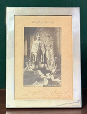 King George Queen Mary Royal Delhi Durbar Signed Coronation Photo India 1913 picture